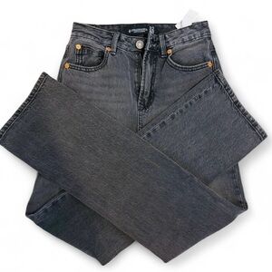 Stradivarius Dark Gray Relaxed Jeans for Women's